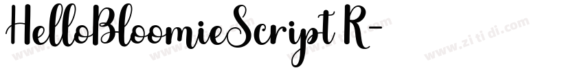 HelloBloomieScript R字体转换